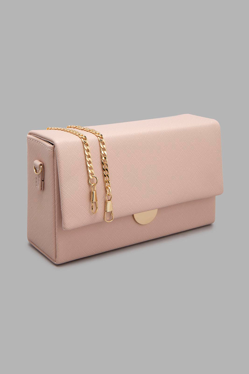 Redtag-Pink-Embellished-Gold-Chain-With-Scarf-Clutch-Bag-Clutches-Women-