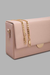 Redtag-Pink-Embellished-Gold-Chain-With-Scarf-Clutch-Bag-Clutches-Women-