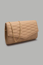 Load image into Gallery viewer, Redtag-Beige-Quilted-Envelope-Bag-Clutches-Women-
