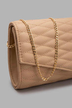 Load image into Gallery viewer, Redtag-Beige-Quilted-Envelope-Bag-Clutches-Women-
