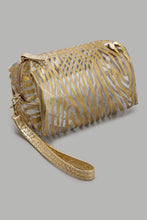 Load image into Gallery viewer, Redtag-Gold-Stripe-Cosmetic-Pouches-Cosmetic-Pouches-Women-
