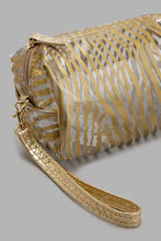 Load image into Gallery viewer, Redtag-Gold-Stripe-Cosmetic-Pouches-Cosmetic-Pouches-Women-
