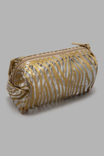 Load image into Gallery viewer, Redtag-Gold-Stripe-Cosmetic-Pouches-Cosmetic-Pouches-Women-
