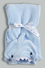 Load image into Gallery viewer, Redtag-Blue-Whale-Hooded-Blanket-Baby-Blankets-Baby-0 to 12 Months
