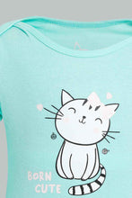 تنزيل الصورة على معرض الصور، Redtag-Mint-Cats-3-Piece-Pack-Gift-Set-Gift-Sets-Baby-0 to 12 Months
