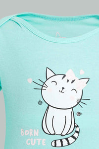 Redtag-Mint-Cats-3-Piece-Pack-Gift-Set-Gift-Sets-Baby-0 to 12 Months