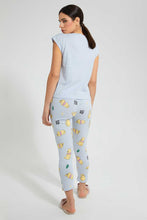 Load image into Gallery viewer, Redtag-Grey-Melange-Pooh-Printed-Pyjama-Set-Pyjama-Sets-Women&#39;s-
