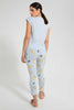 Redtag-Grey-Melange-Pooh-Printed-Pyjama-Set-Pyjama-Sets-Women's-