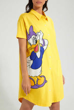 Load image into Gallery viewer, Redtag-Yellow-Daisy-Printed-Classic-Nightshirt-Nightshirts-Women&#39;s-
