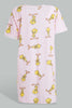 Redtag-Peach-Twitty-Printed-Nightshirt-Nightshirts-Women's-