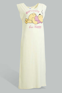 Redtag-Pale-Yellow-Pooh-Printed-Nightshirt-Nightshirts-Women's-