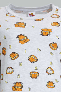 Redtag-Pale-Yellow-Garfield-Printed-Nightshirt-Nightshirts-Women's-