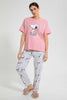 Redtag-Pink-Snoopy-Printed-Pyjama-Set-Pyjama-Sets-Women's-