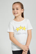 تنزيل الصورة على معرض الصور، Redtag-Mustard-Two-Piece-Cardigan-With-T-Shirt-Sets-Girls-2 to 8 Years
