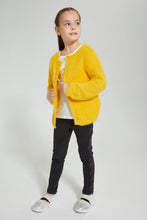تنزيل الصورة على معرض الصور، Redtag-Mustard-Two-Piece-Cardigan-With-T-Shirt-Sets-Girls-2 to 8 Years
