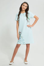 Load image into Gallery viewer, Redtag-Mint-Tropical-Print-Jacquard-Dress-Dresses-Senior-Girls-9 to 14 Years
