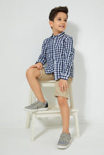 Load image into Gallery viewer, Redtag-Blue-Long-Sleeve-Check-Shirt-Boys-Shirts,-Colour:Blue,-Filter:Boys-(2-to-8-Yrs),-New-In,-New-In-BOY,-Non-Sale,-S22B,-Section:Kidswear-Boys-2 to 8 Years
