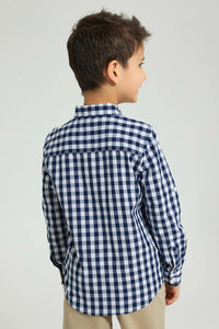 Redtag-Blue-Long-Sleeve-Check-Shirt-Boys-Shirts,-Colour:Blue,-Filter:Boys-(2-to-8-Yrs),-New-In,-New-In-BOY,-Non-Sale,-S22B,-Section:Kidswear-Boys-2 to 8 Years