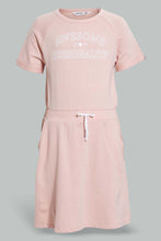 Load image into Gallery viewer, Redtag-Pink-Sporty-Knitted-Dress-Dresses-Senior-Girls-9 to 14 Years
