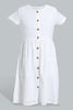 Redtag-White-Chiffly-Dress-Dresses-Senior-Girls-9 to 14 Years