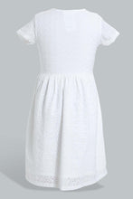 تنزيل الصورة على معرض الصور، Redtag-White-Chiffly-Dress-Dresses-Senior-Girls-9 to 14 Years

