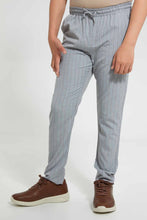 تنزيل الصورة على معرض الصور، Redtag-Grey-Stripe-Pull-On-Casual-Trouser-Pull-On-Trousers-Senior-Boys-9 to 14 Years
