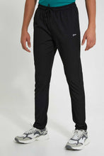 Load image into Gallery viewer, Redtag-Black-Plain-Pull-On-Casual-Trouser-Trousers-Senior-Boys-9 to 14 Years
