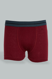 Redtag-Bsr-3-Pc-Pack-Boxer-Short-(Black/Grey-Mel/Burgundy)-Boxers-Senior-Boys-9 to 14 Years