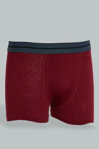 Redtag-Bsr-3-Pc-Pack-Boxer-Short-(Black/Grey-Mel/Burgundy)-Boxers-Senior-Boys-9 to 14 Years