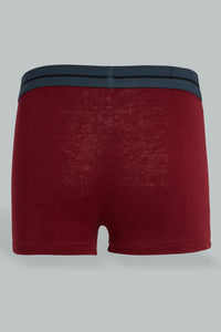 Redtag-Bsr-3-Pc-Pack-Boxer-Short-(Black/Grey-Mel/Burgundy)-Boxers-Senior-Boys-9 to 14 Years