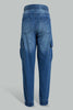 Redtag-Blue-Cargo-Jean-Jeans-Slim-Fit-Senior-Boys-9 to 14 Years