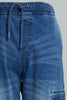 Redtag-Blue-Cargo-Jean-Jeans-Slim-Fit-Senior-Boys-9 to 14 Years