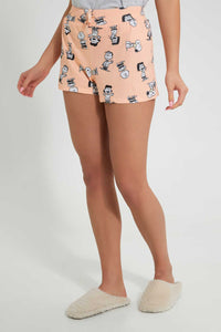 Redtag-Grey-Melange-Peanut-Printed-Cami-And-Short-Set-Cami-Sets-Women's-