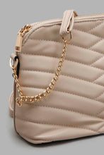 Load image into Gallery viewer, Redtag-Beige-Quilted-Cross-Body-Bag-Cross-Body-Bags-Women-
