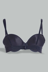 Redtag-Charcoal-Grey-Plain-Padded-Push-Up-Bra-Plunge-Bras-Women's-