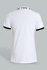 Redtag-White-Zip-Placket-Polo-Polo-Shirts-Senior-Boys-9 to 14 Years