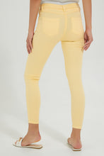 تنزيل الصورة على معرض الصور، Redtag-Mustard-Coloured-Skinny-Jegging-Jeggings-Women&#39;s-
