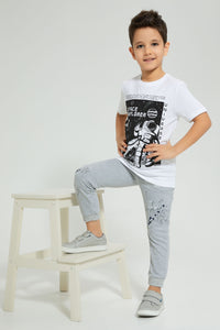 Redtag-Greymarl-Paintsplat-Jogpant-Boys-Joggers,-Colour:Grey,-Filter:Boys-(2-to-8-Yrs),-New-In,-New-In-BOY,-Non-Sale,-S22B,-Section:Kidswear-Boys-2 to 8 Years