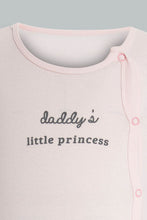 Load image into Gallery viewer, Redtag-Pink-And-White-Daddys-Little-Princess-Sleepsuit-Sleepsuits-Baby-0 to 12 Months
