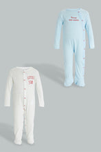 Load image into Gallery viewer, Redtag-Blue-And-White-Mummys-Little-Sunshine-Sleepsuit-Sleepsuits-Baby-0 to 12 Months
