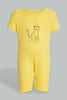 Redtag-Yellow-And-Pink-Leopod-Romper-Rompers-Baby-0 to 12 Months