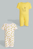 Redtag-Yellow-And-Pink-Leopod-Romper-Rompers-Baby-0 to 12 Months
