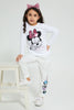 Redtag-Cream-Minnie-Print-Track-Joggers-Girls-2 to 8 Years