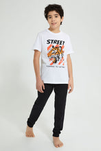 تنزيل الصورة على معرض الصور، Redtag-White-Tiger-Night-Suit-Pyjama-Sets-Senior-Boys-9 to 14 Years
