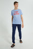 Redtag-Blue-Top-Scorer-3Pc-Night-Suit-Pyjama-Sets-Senior-Boys-9 to 14 Years