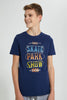 Redtag-Navy-Skate-Park-Show-3Pc-Night-Suit-Pyjama-Sets-Senior-Boys-9 to 14 Years