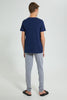 Redtag-Navy-Skate-Park-Show-3Pc-Night-Suit-Pyjama-Sets-Senior-Boys-9 to 14 Years