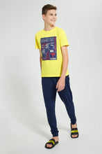 تنزيل الصورة على معرض الصور، Redtag-Yellow-Game-On-Night-Suit-Pyjama-Sets-Senior-Boys-9 to 14 Years
