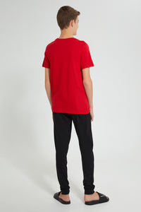 Redtag-Red-Slam-Dunk-3Pc-Night-Suit-Pyjama-Sets-Senior-Boys-9 to 14 Years