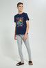 Redtag-Navy-Skate-Night-Suit-Pyjama-Sets-Senior-Boys-9 to 14 Years